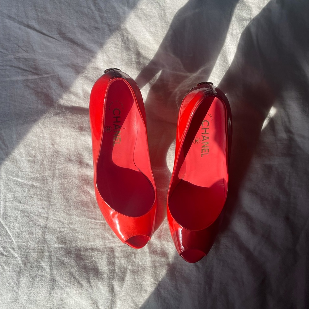 CHANEL Bright Red Heels